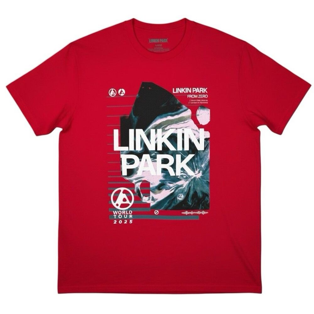 Linkin Park T-Shirt Unisex Large Red From Zero 2025 Tour Merch Official Concert